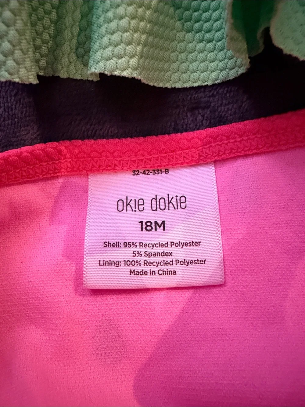 okie dokie Pink and Green Watermelon Two-Piece Swim Set